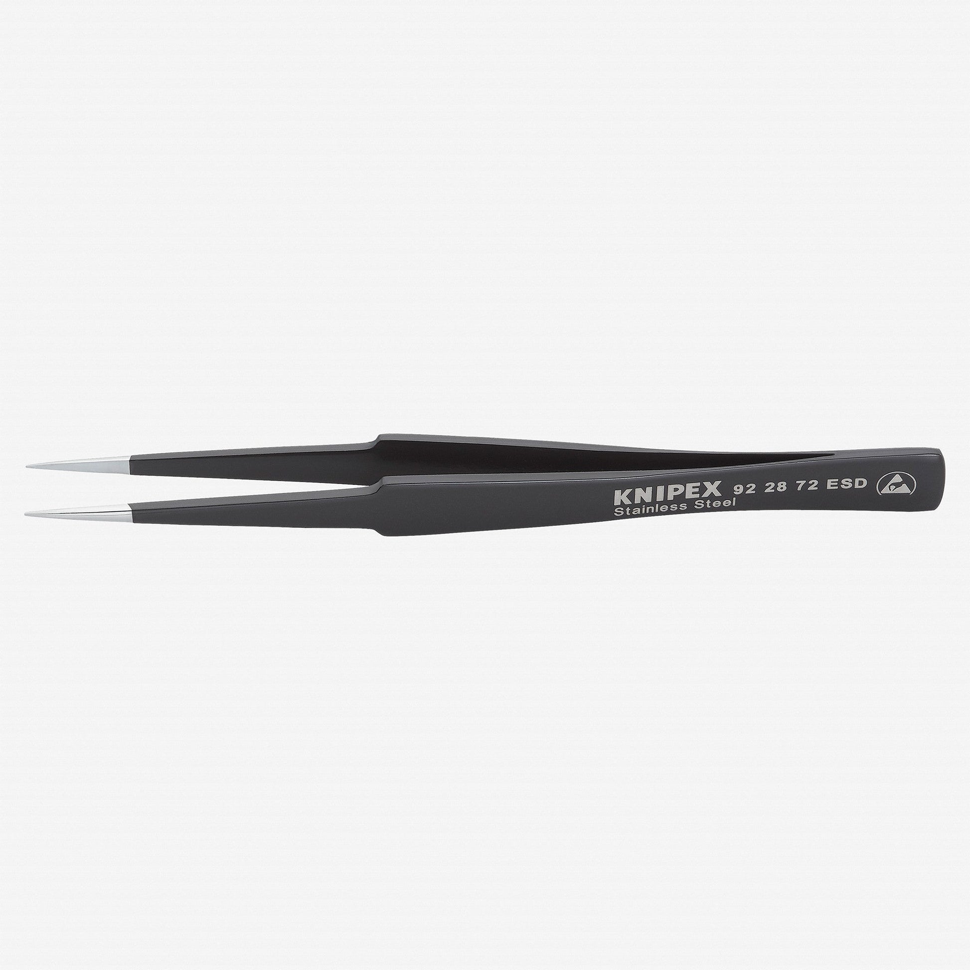 Knipex ESD Precision Tweezers needle-point American shape, straight pattern - 922872ESD - KC Tool