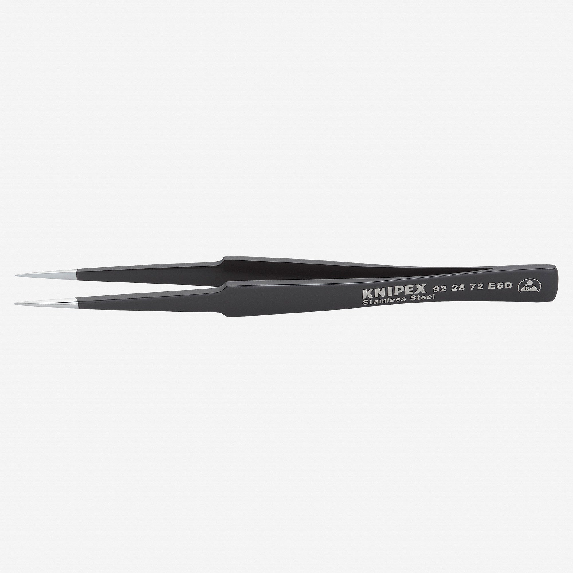 Knipex ESD Precision Tweezers needle-point American shape, straight pattern - 922872ESD - KC Tool