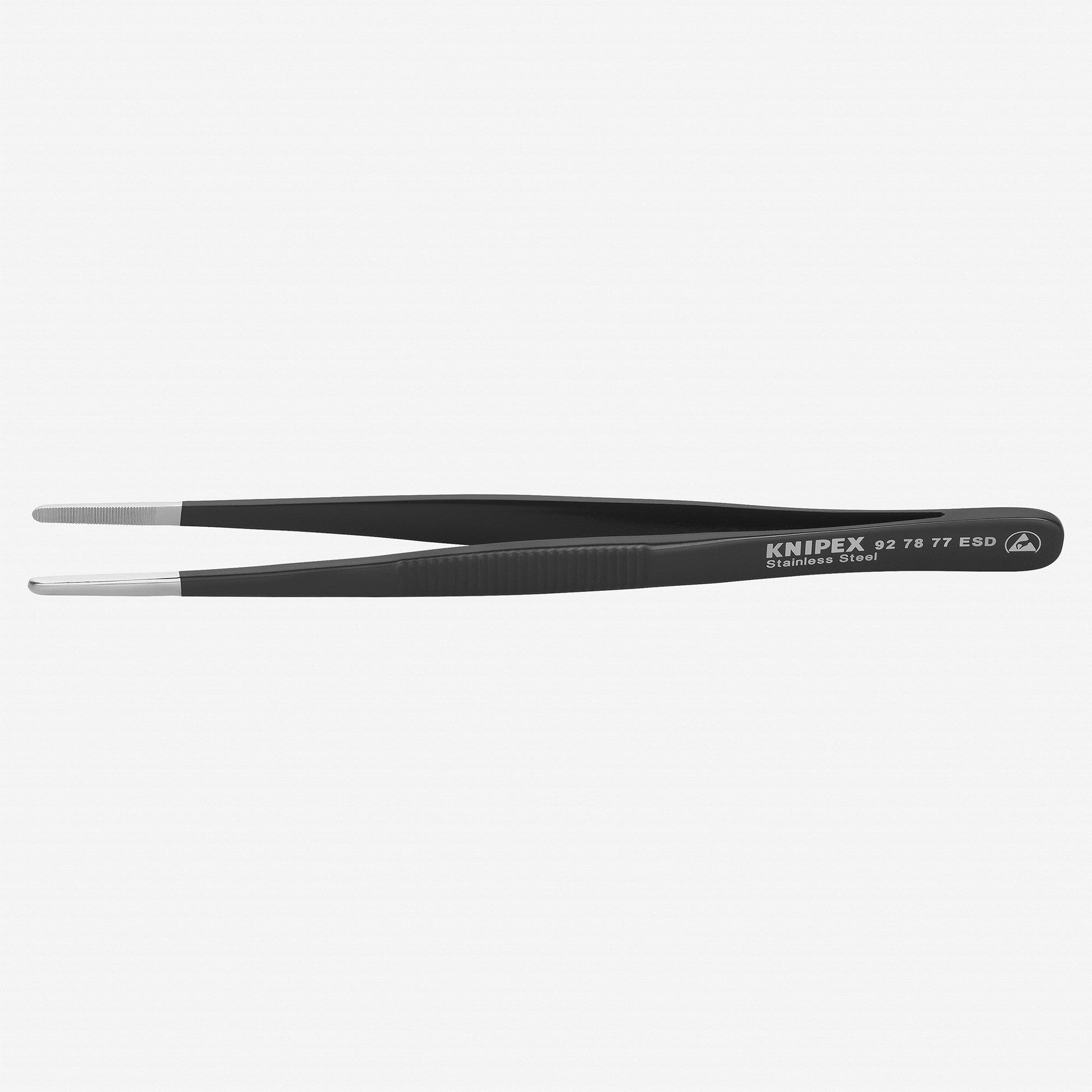 Knipex ESD Precision Tweezers round tips 3.5 mm wide - 927877ESD - KC Tool