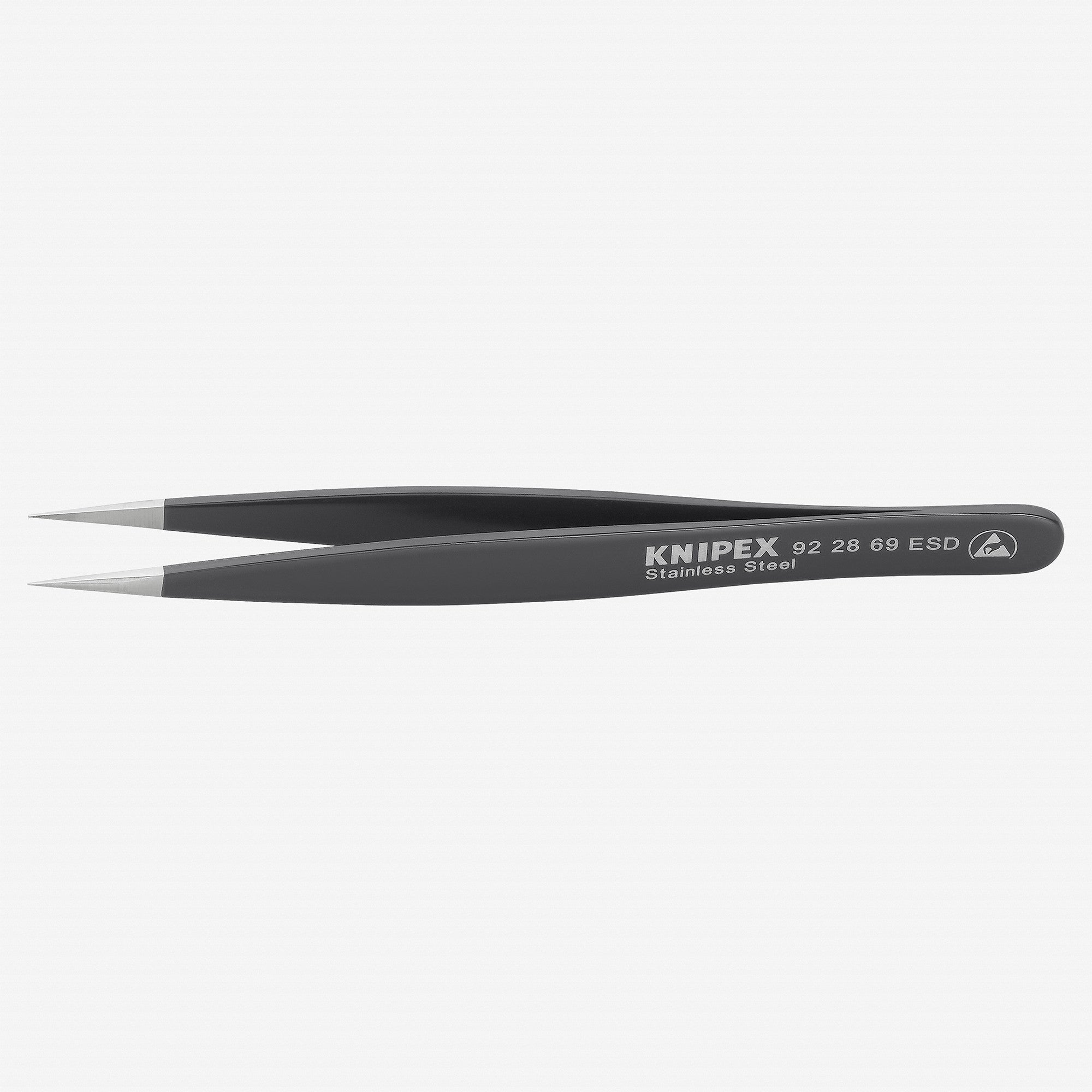 Knipex ESD Precision Tweezers straight strong tip - 922869ESD - KC Tool
