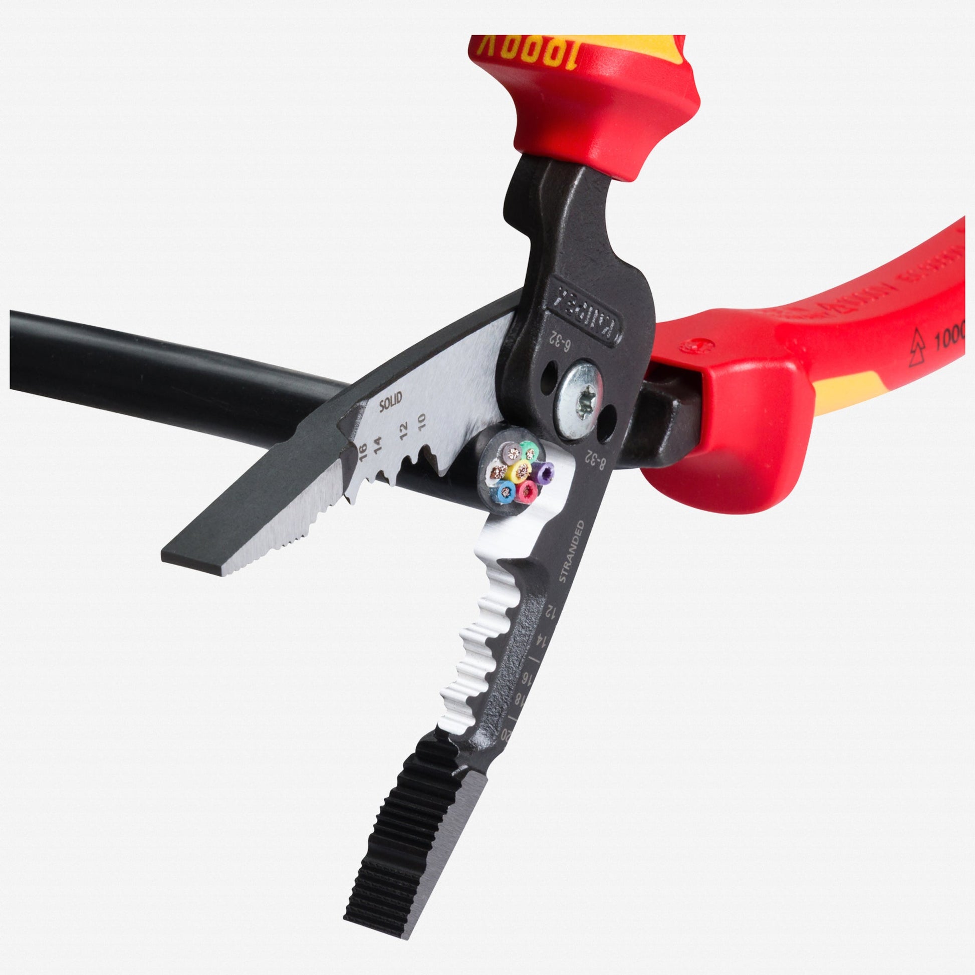 Knipex Forged Wire Strippers, 8" - Insulated - 13788 - KC Tool