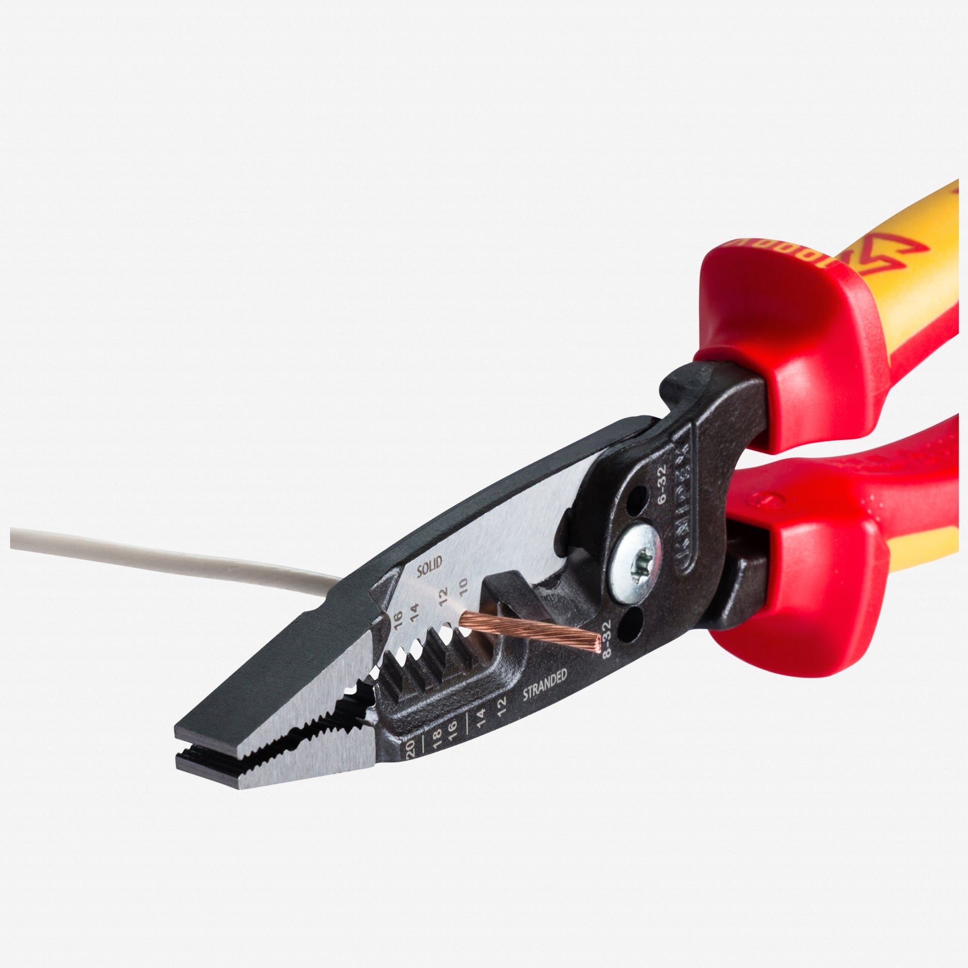 Knipex Forged Wire Strippers, 8" - Insulated - 13788 - KC Tool
