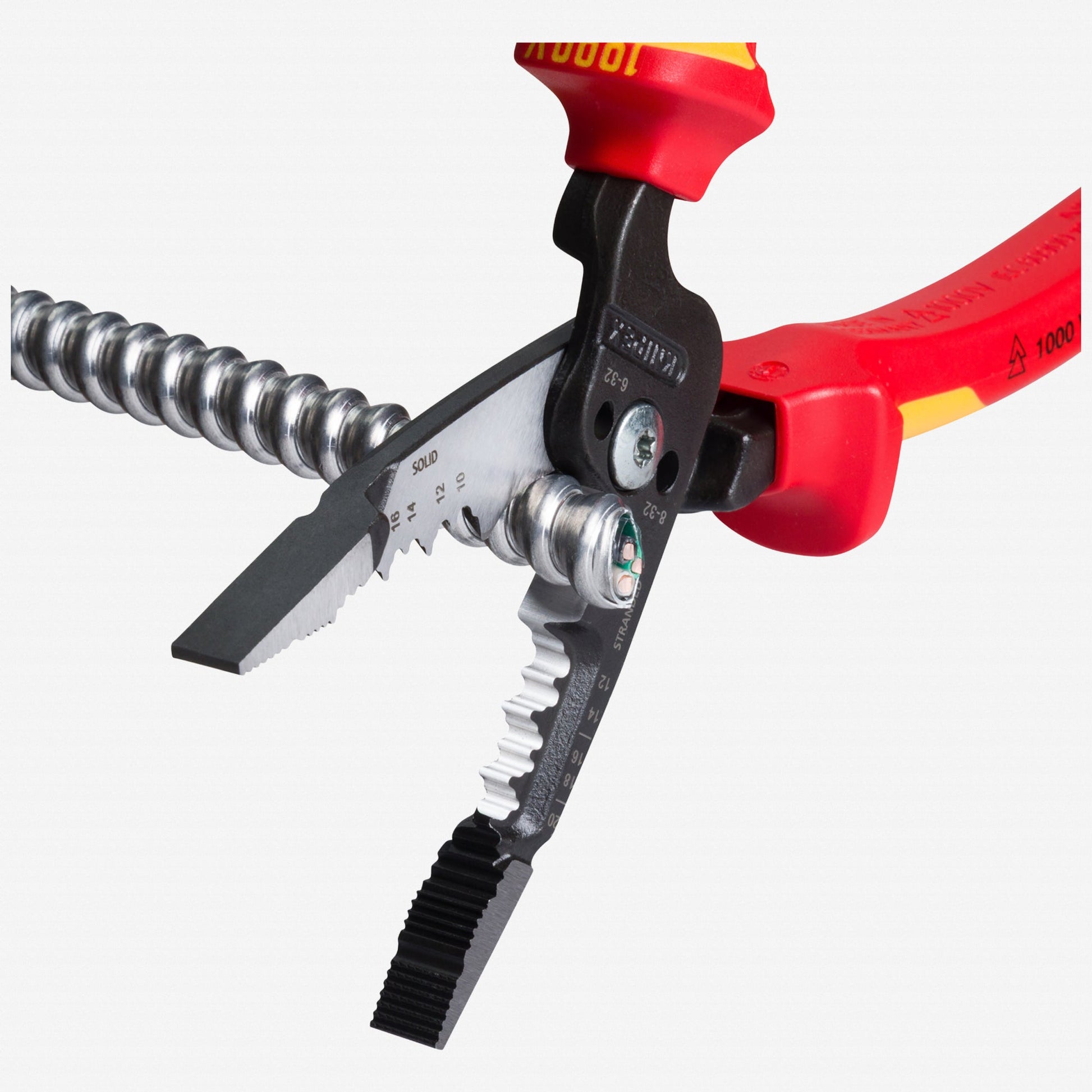 Knipex Forged Wire Strippers, 8" - Insulated - 13788 - KC Tool