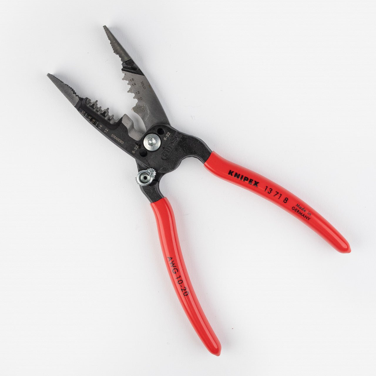 Knipex Forged Wire Strippers, 8" - Plastic Grip - 13718 - KC Tool