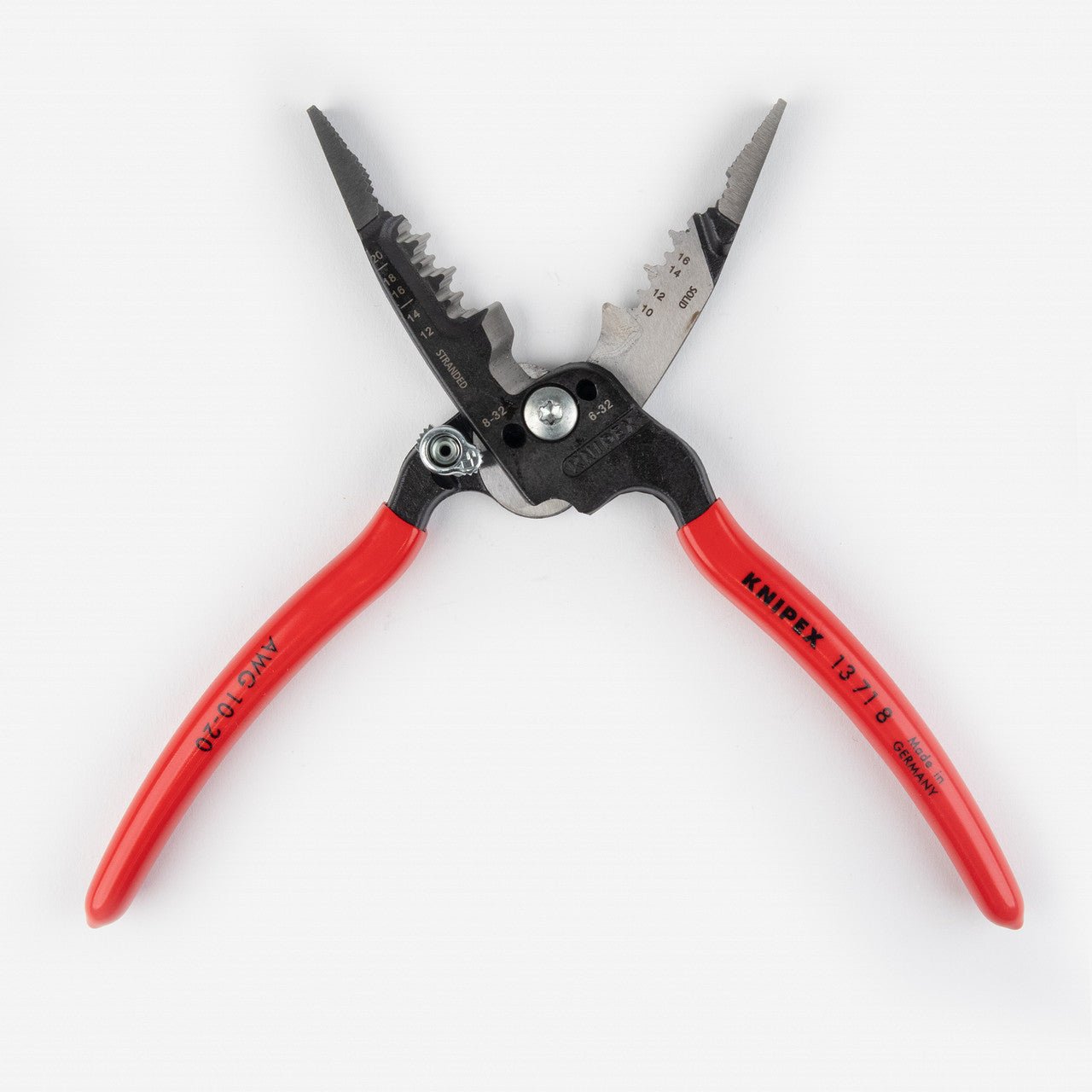 Knipex Forged Wire Strippers, 8" - Plastic Grip - 13718 - KC Tool