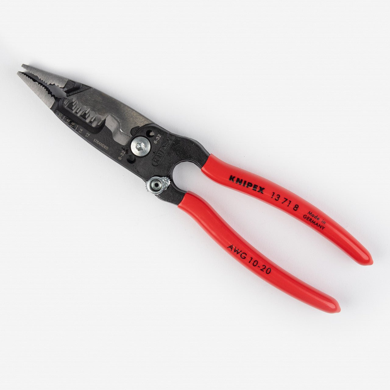 Knipex Forged Wire Strippers, 8" - Plastic Grip - 13718 - KC Tool