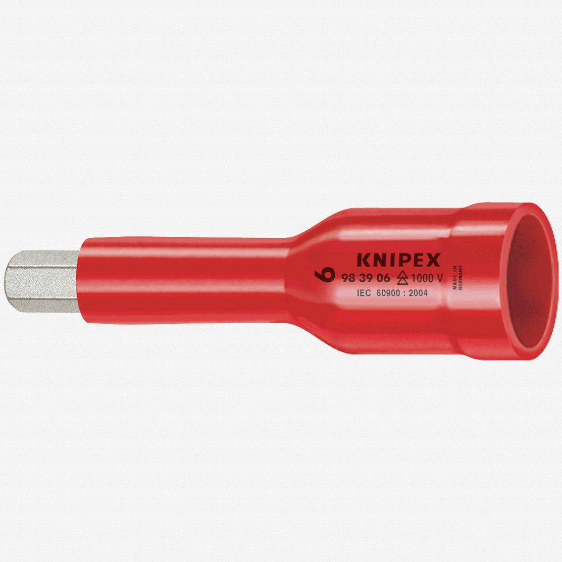 Knipex Insulated 6 mm Hex Driver 1/2" Square Socket - 984906 - KC Tool