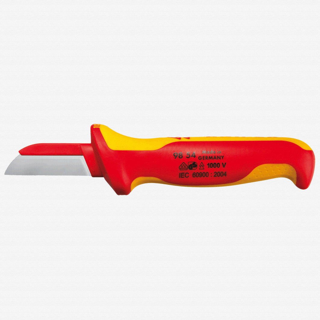 Knipex Insulated Cable Knife - Plastic Back - 9854 - KC Tool