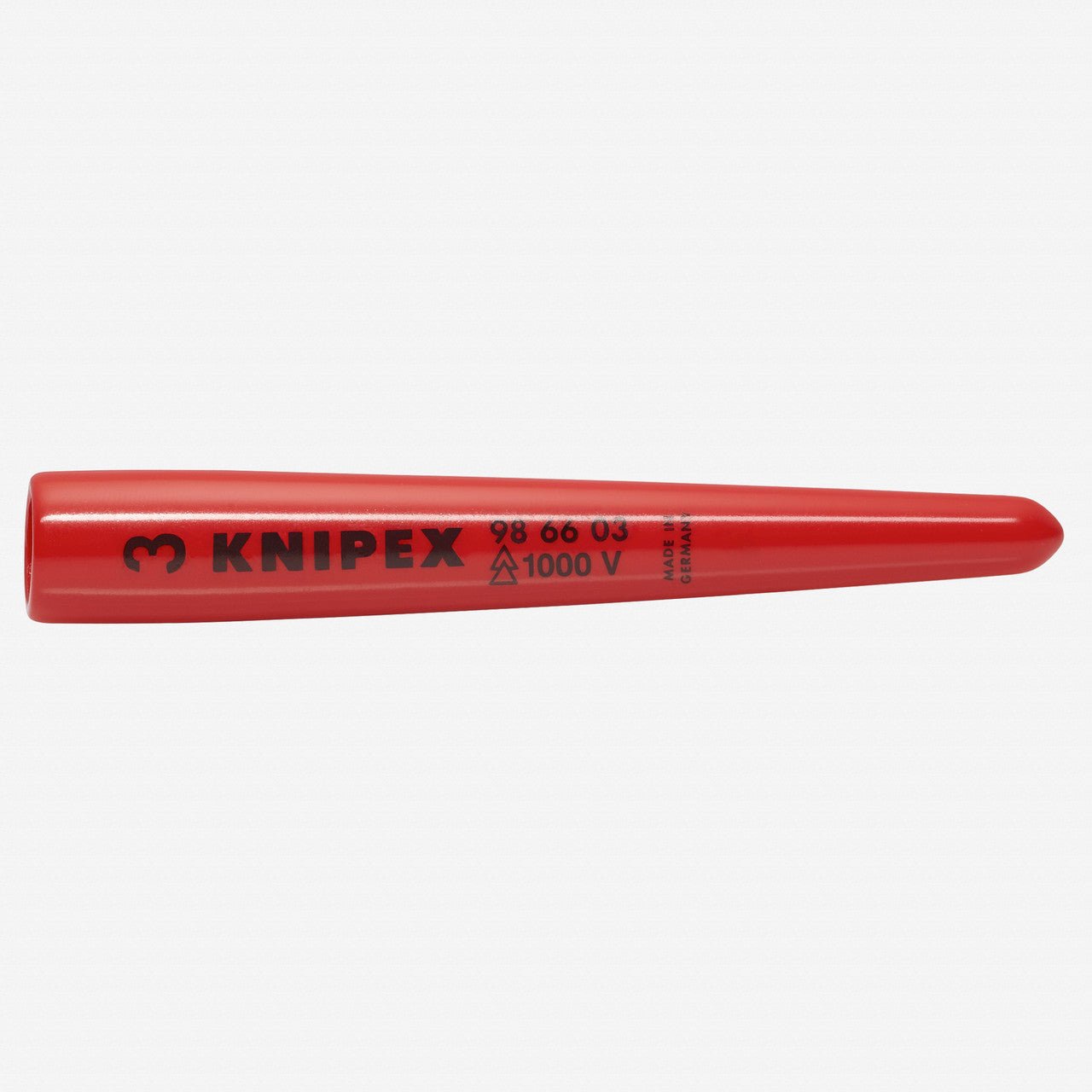 Knipex Insulated Plastic Slip - On Cap, Conical, for Bare Live Cables, Conductor Key 3 - 986603 - KC Tool