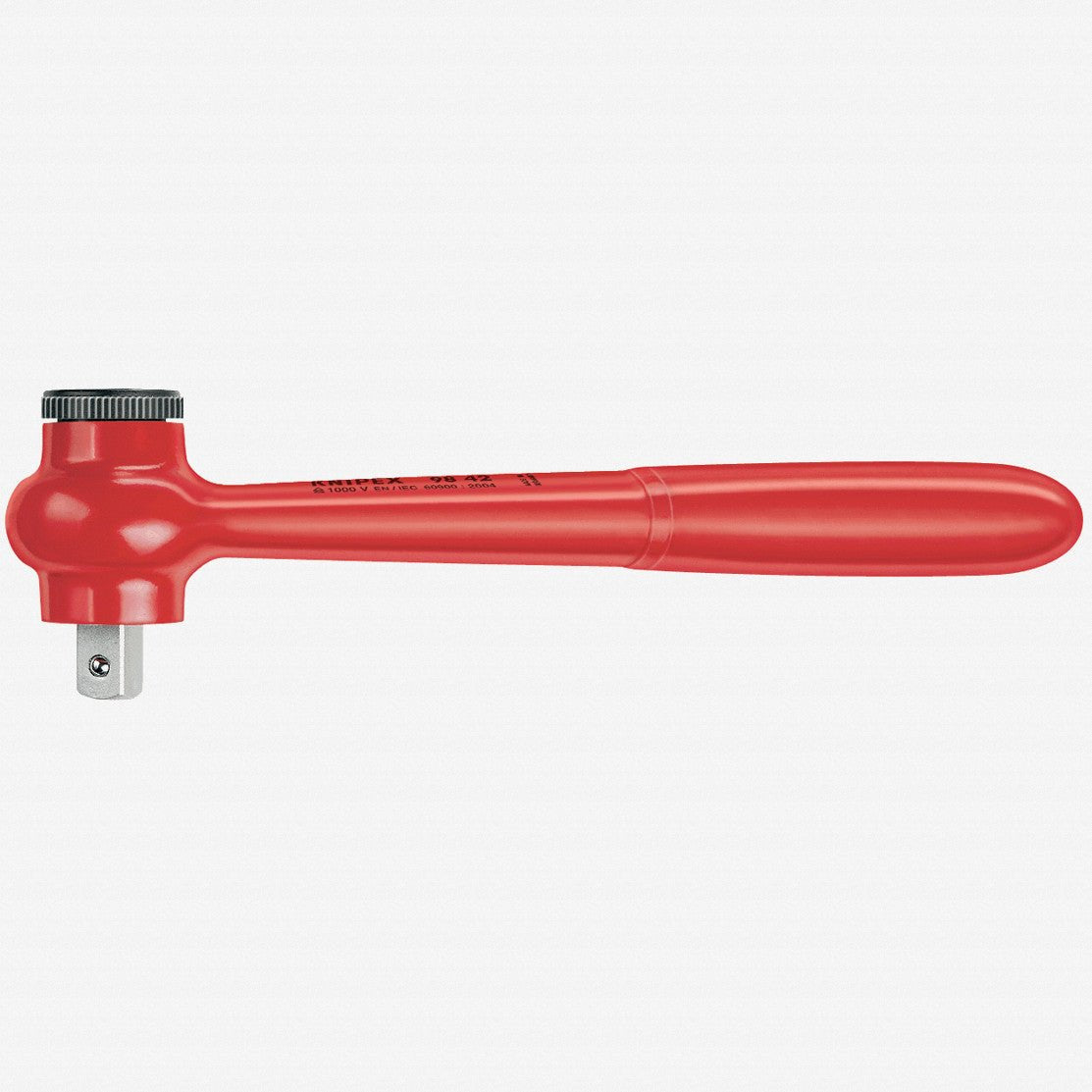 Knipex Insulated Reversible Retaining Ratchet 1/2" square drive - 9842 - KC Tool