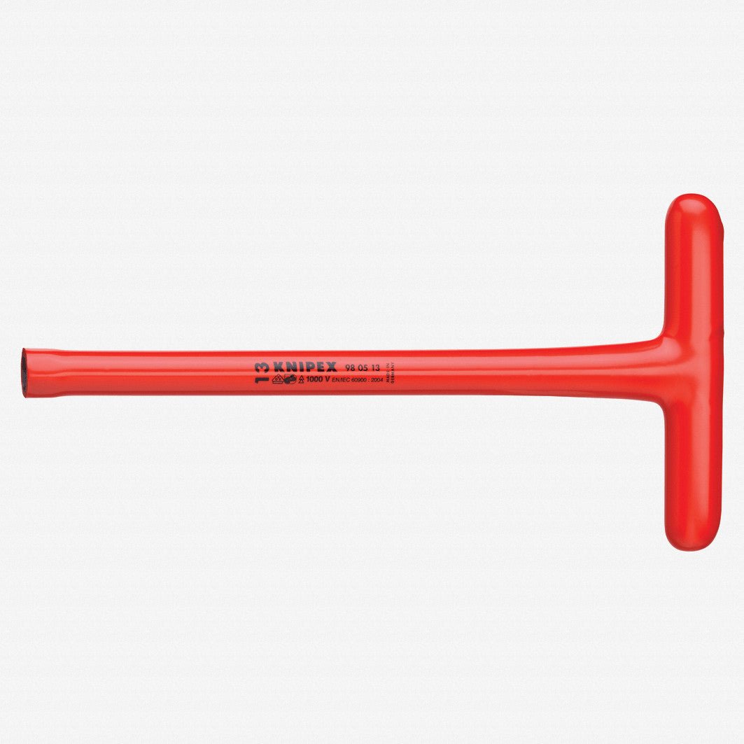 Knipex Insulated T - handle Nut Driver Long 13 mm - 980513 - KC Tool