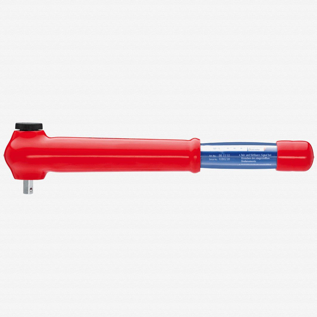 Knipex Insulated Torque Wrench, 5-25 Nm, 3/8" Square Drive - 983325 - KC Tool