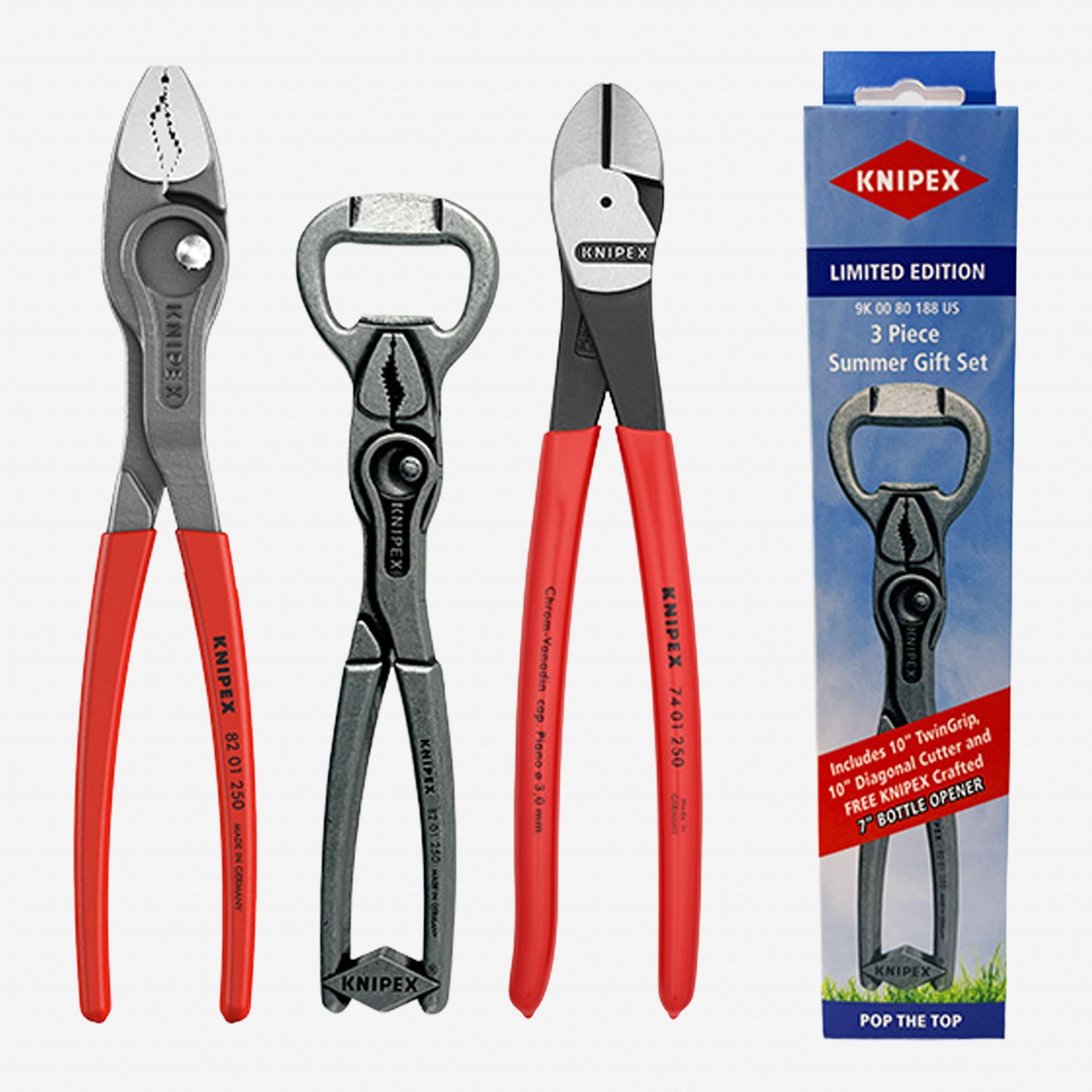 Knipex Limited Edition Summer Set, 3 Pieces - 9K0080188US - KC Tool