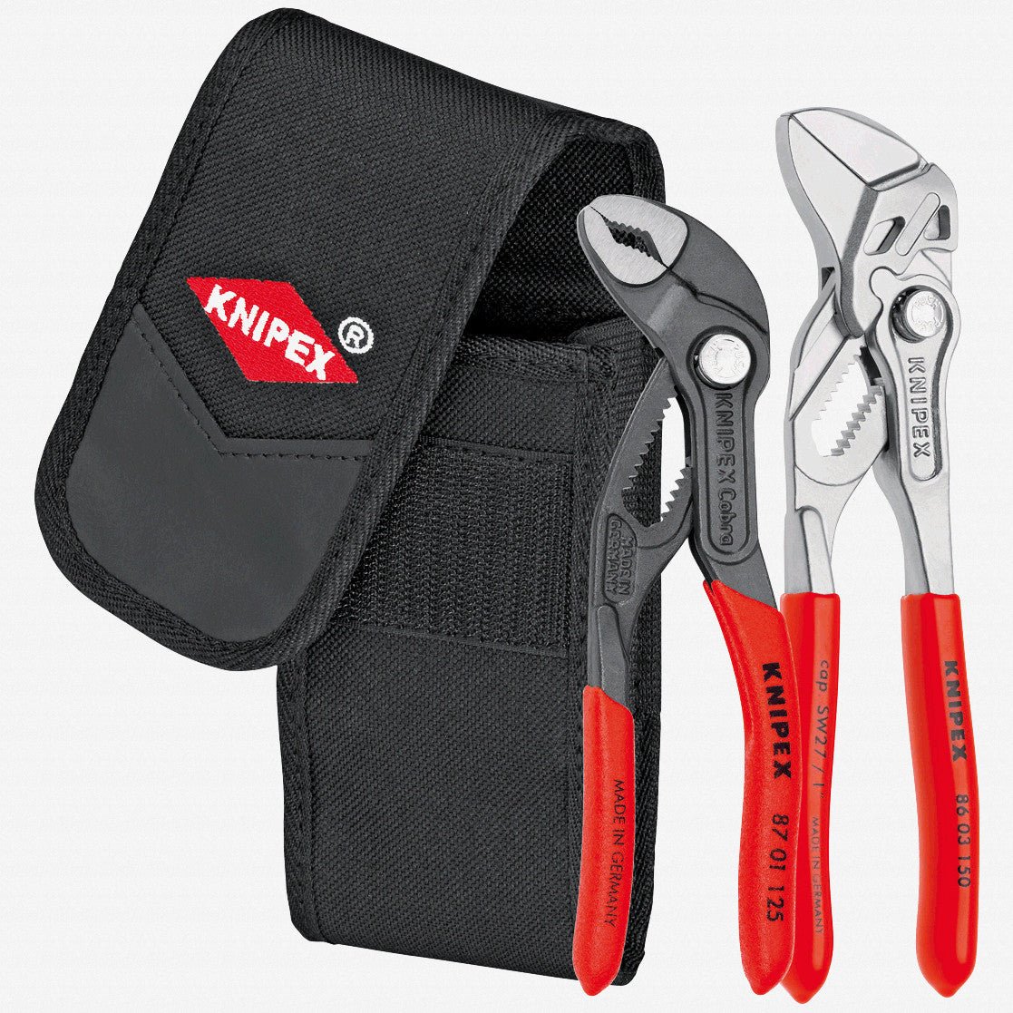 Knipex Mini Pliers Belt Pouch Set, 2 Pieces - Cobra and Pliers Wrench - K002072V01 - KC Tool