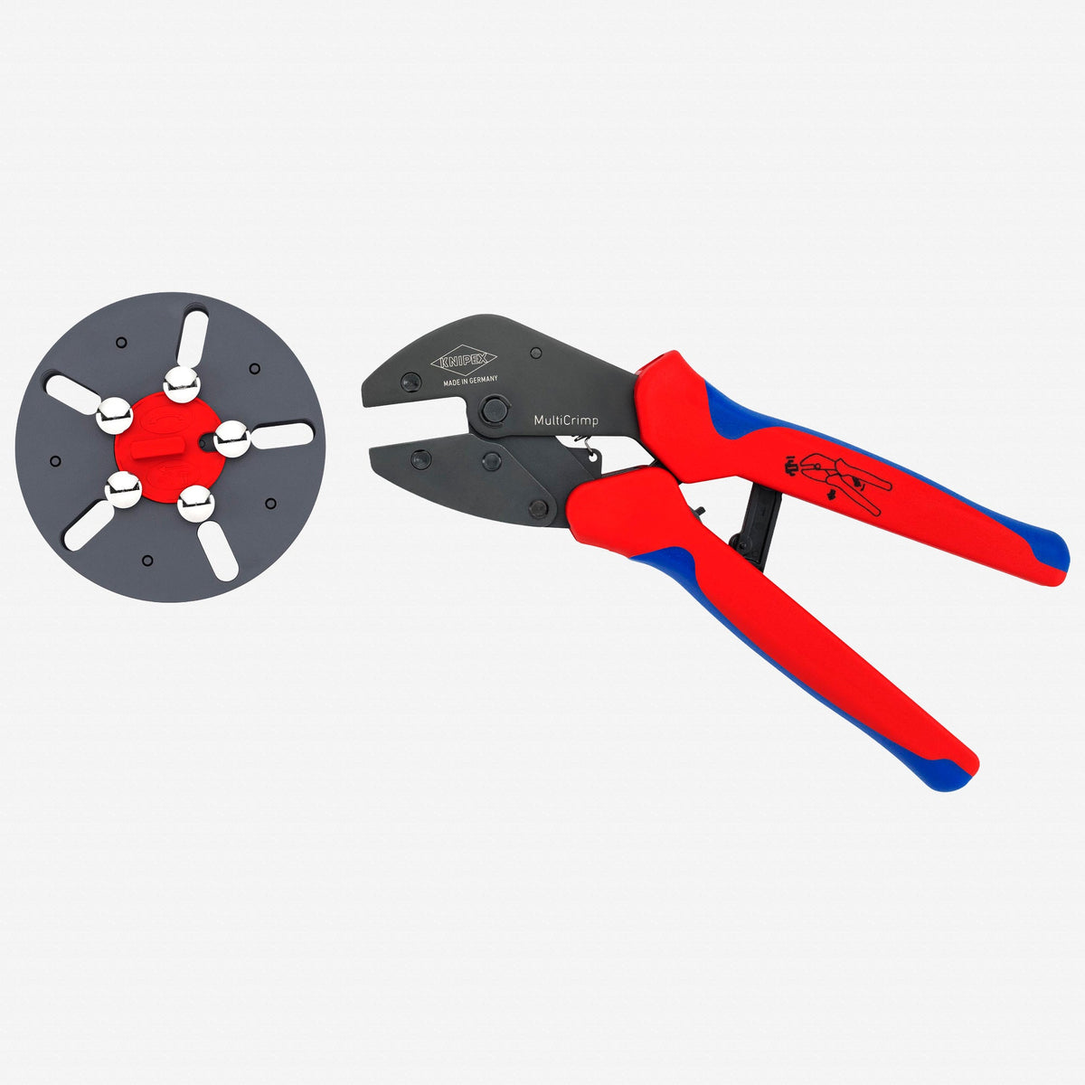 Knipex MultiCrimp® Crimping Pliers with empty magazine - 9733LE - KC Tool