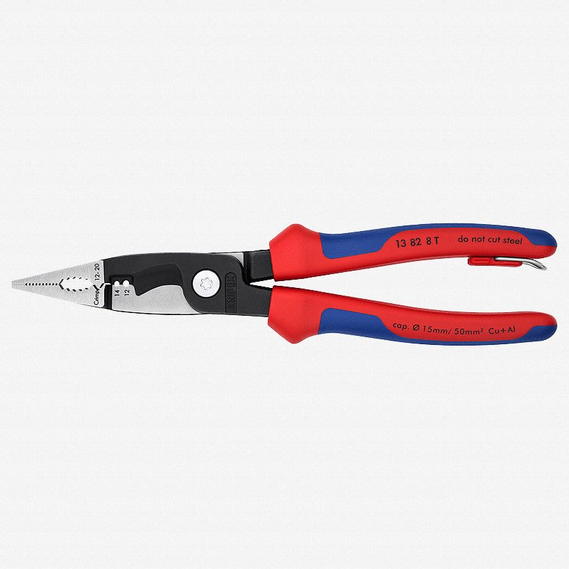 Knipex Pliers for AWG Electrical Installation - MultiGrip Tethered Attachment - 13828T - KC Tool