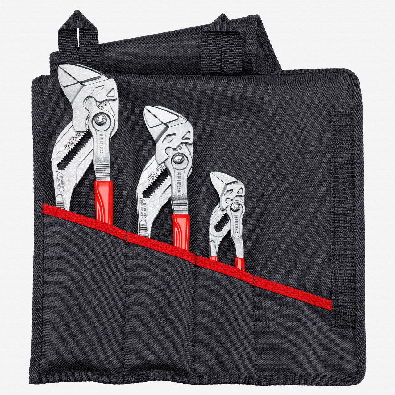 Knipex Pliers Wrench Set 3 in Tool Roll, 3 Pieces - K001955S7 - KC Tool