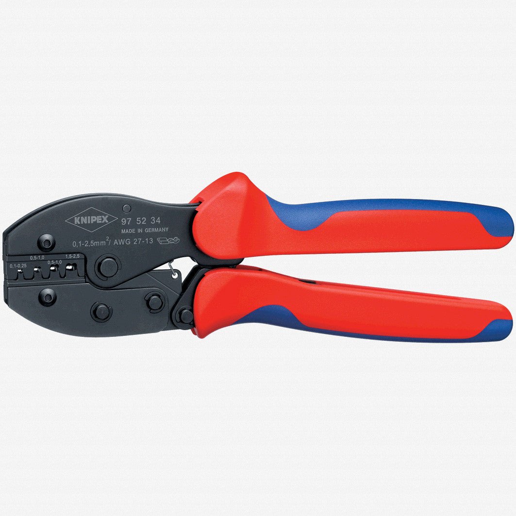 Knipex PreciForce Crimping Pliers - Non-insulated Open Plug, AWG 27-13 - 975234 - KC Tool