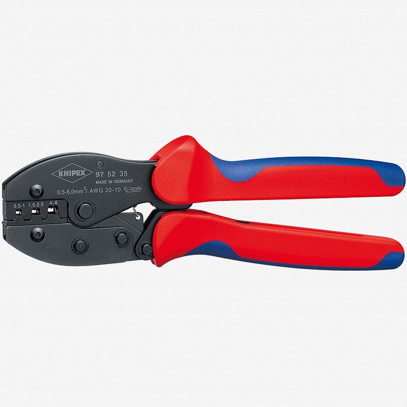 Knipex PreciForce Crimping Pliers - Non - insulated Open Plug Terminals, AWG 20 - 10 - 975235 - KC Tool
