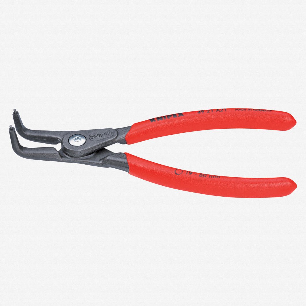 Knipex Precision 90 Degree Angled Tip External Circlip Pliers for 85 - 140 mm shafts - 4921A41 - KC Tool