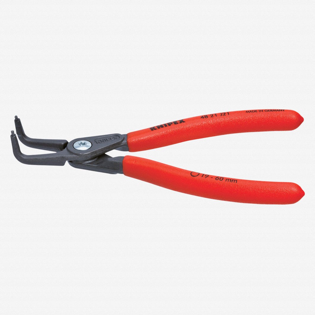 Knipex Precision 90 Degree Angled Tip Internal Circlip Pliers 19 - 60 mm dia - Plastic Grip - 4821J21 - KC Tool