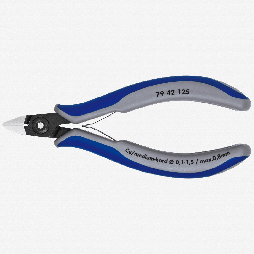 Knipex Precision Electronics Diagonal Cutters Pointed Head - MultiGrip - 7942125 - KC Tool