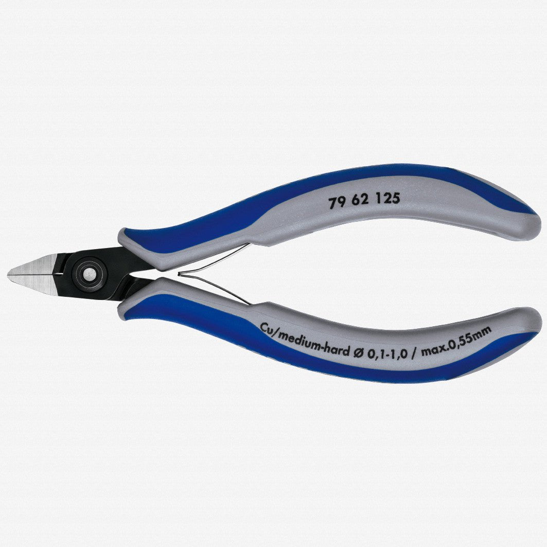Knipex Precision Electronics Diagonal Cutters Pointed Head w/ Lead Catcher - MultiGrip - 7962125 - KC Tool