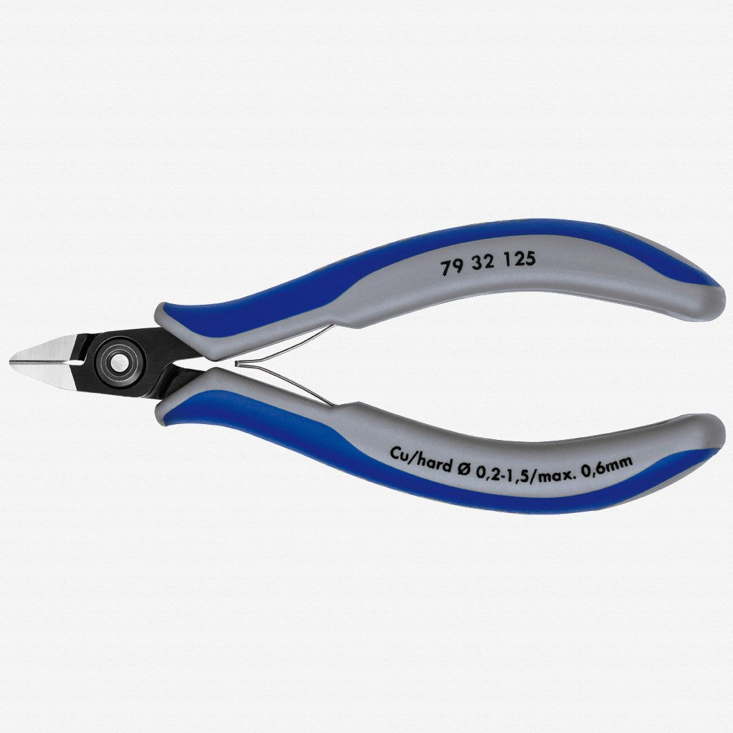 Knipex Precision Electronics Diagonal Cutters Pointed Head w/ Very Small Bevel - MultiGrip - 7932125 - KC Tool