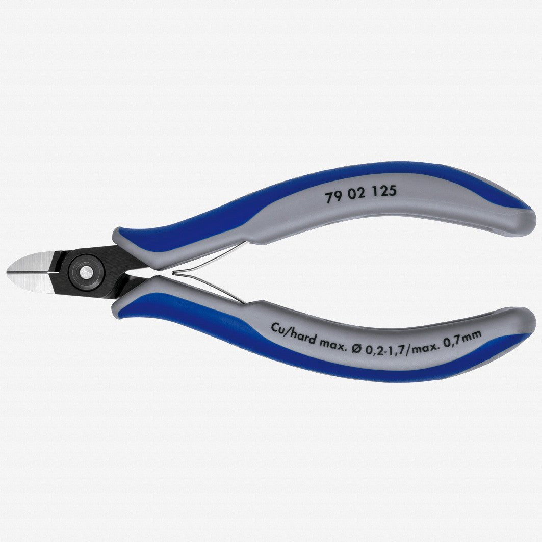 Knipex Precision Electronics Diagonal Cutters Round Head w/ Very Small Bevel - MultiGrip - 7902125 - KC Tool