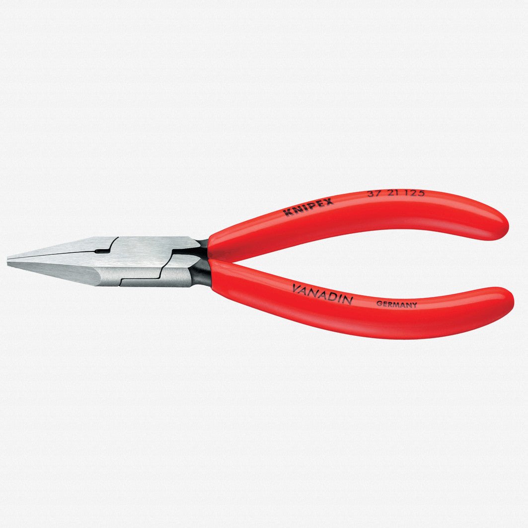Knipex Precision Mechanic's Gripping Pliers (flat pointed jaws) - Plastic Grip - 3721125 - KC Tool