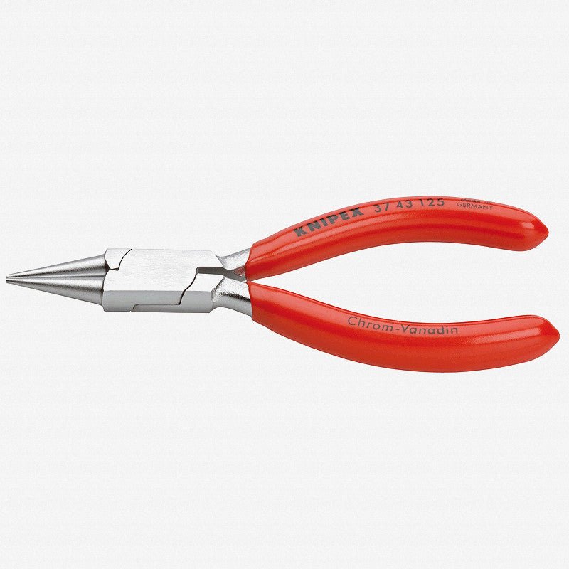 Knipex Precision Mechanic's Gripping Pliers (round jaws) - Chrome w/ Plastic Grip - 3743125 - KC Tool