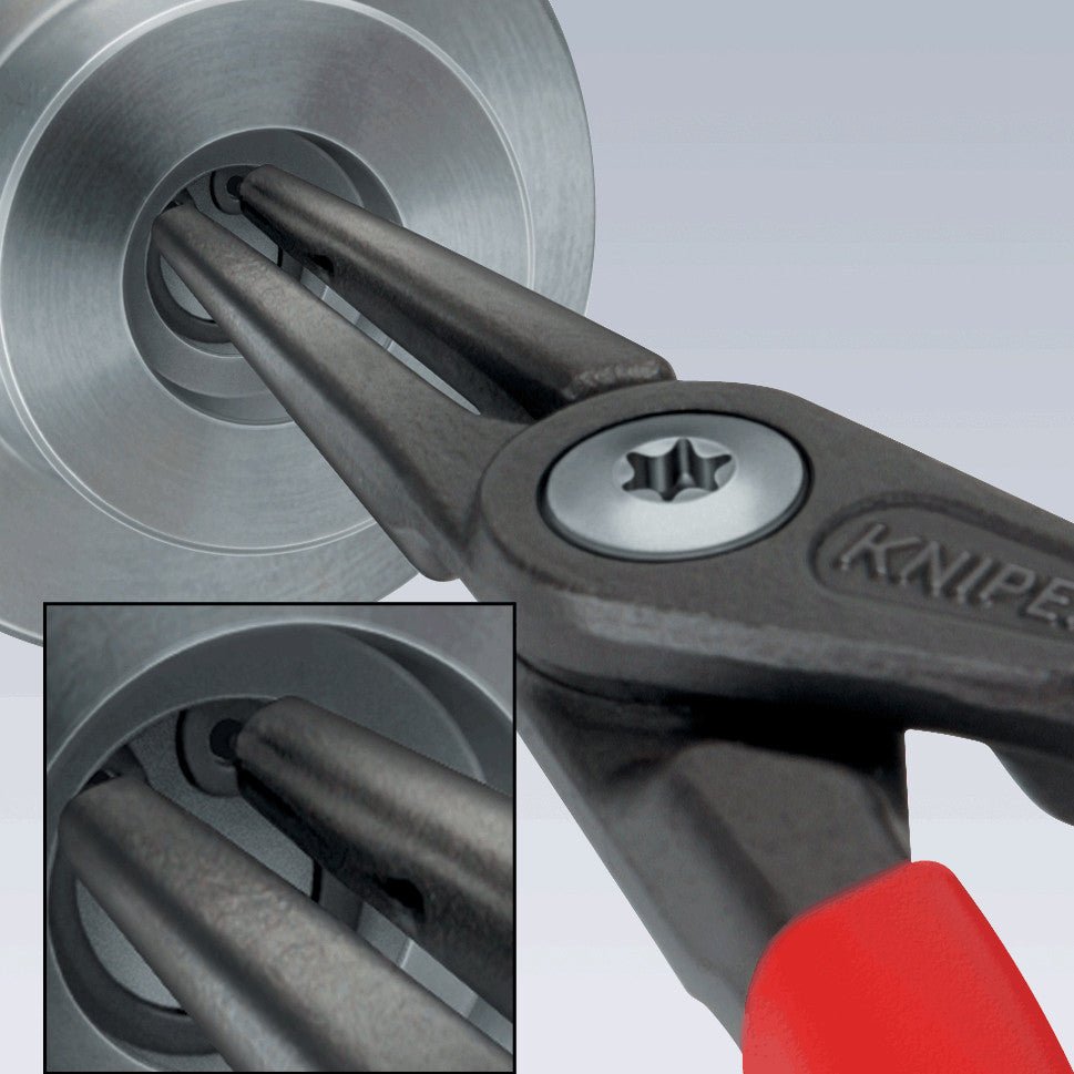 Knipex Precision Straight Tip Internal Circlip Pliers 8-13 mm dia - Plastic Grip - 4811J0 - KC Tool