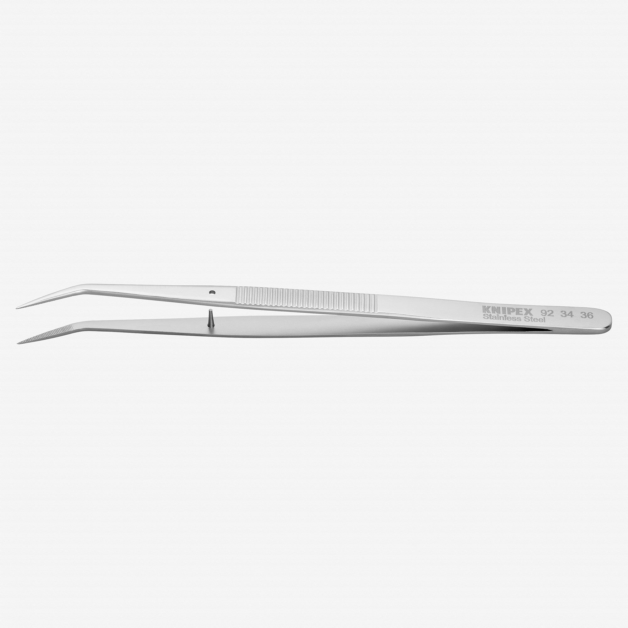 Knipex Precision Tweezers w/ Centering Pin angled tips - 923436 - KC Tool
