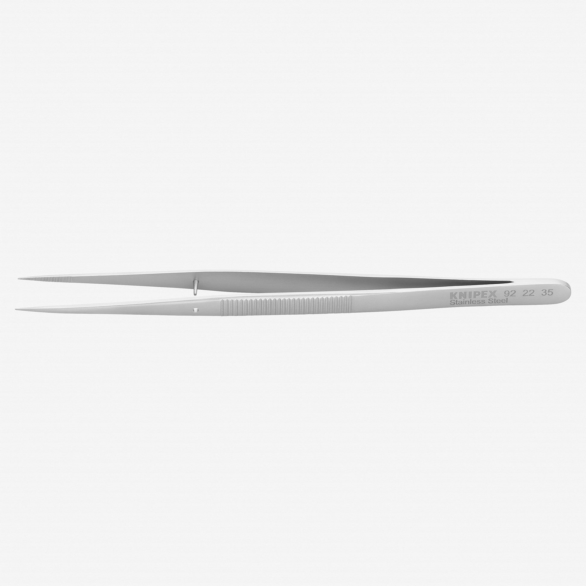 Knipex Precision Tweezers w/ Centering Pin straight pattern acid-proof - 922235 - KC Tool