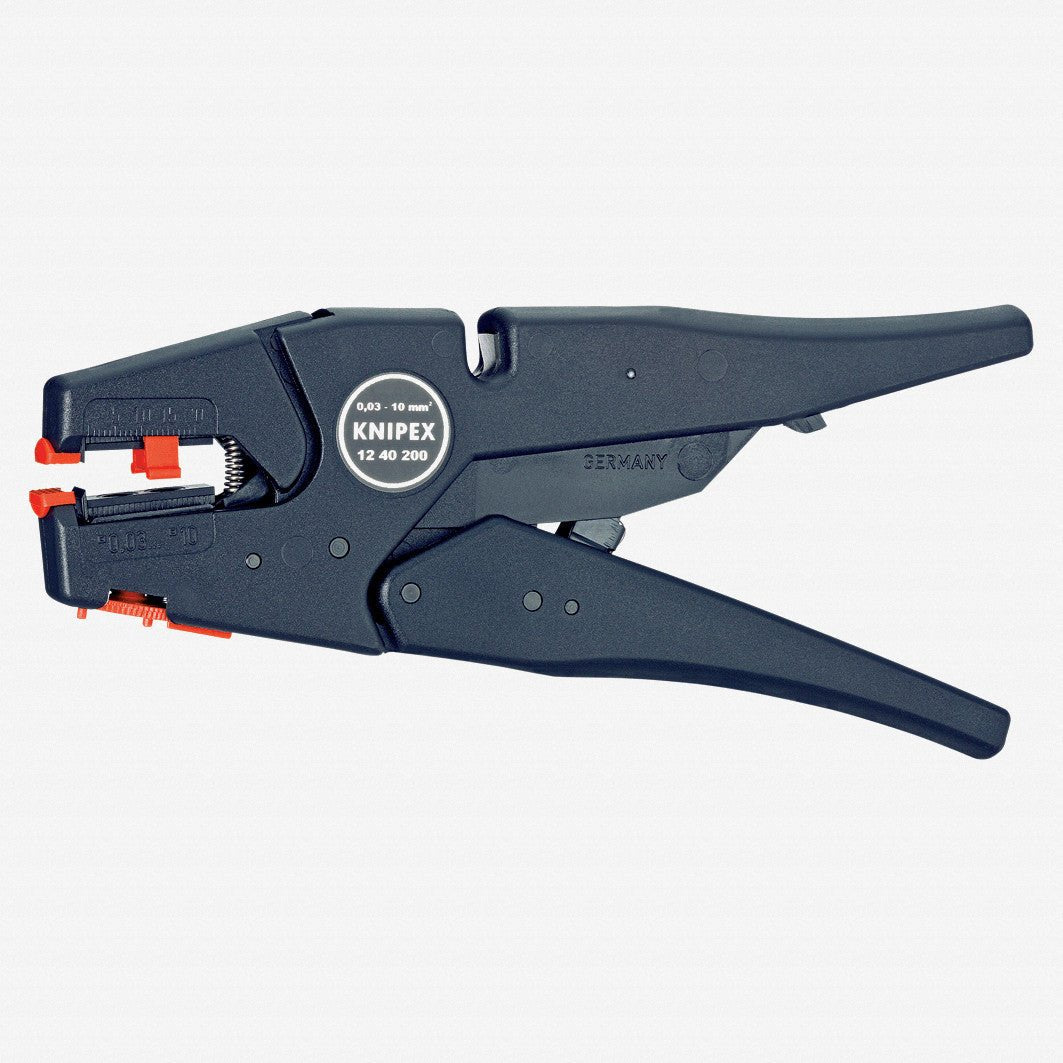 Knipex Self-Adjusting Wire Insulation Strippers - AWG 32-8 - 1240200 - KC Tool