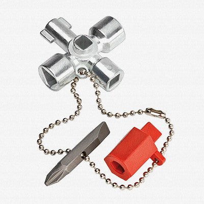 Knipex Short Control Cabinet Key for all standard cabinets and shut-off systems - K001102 - KC Tool