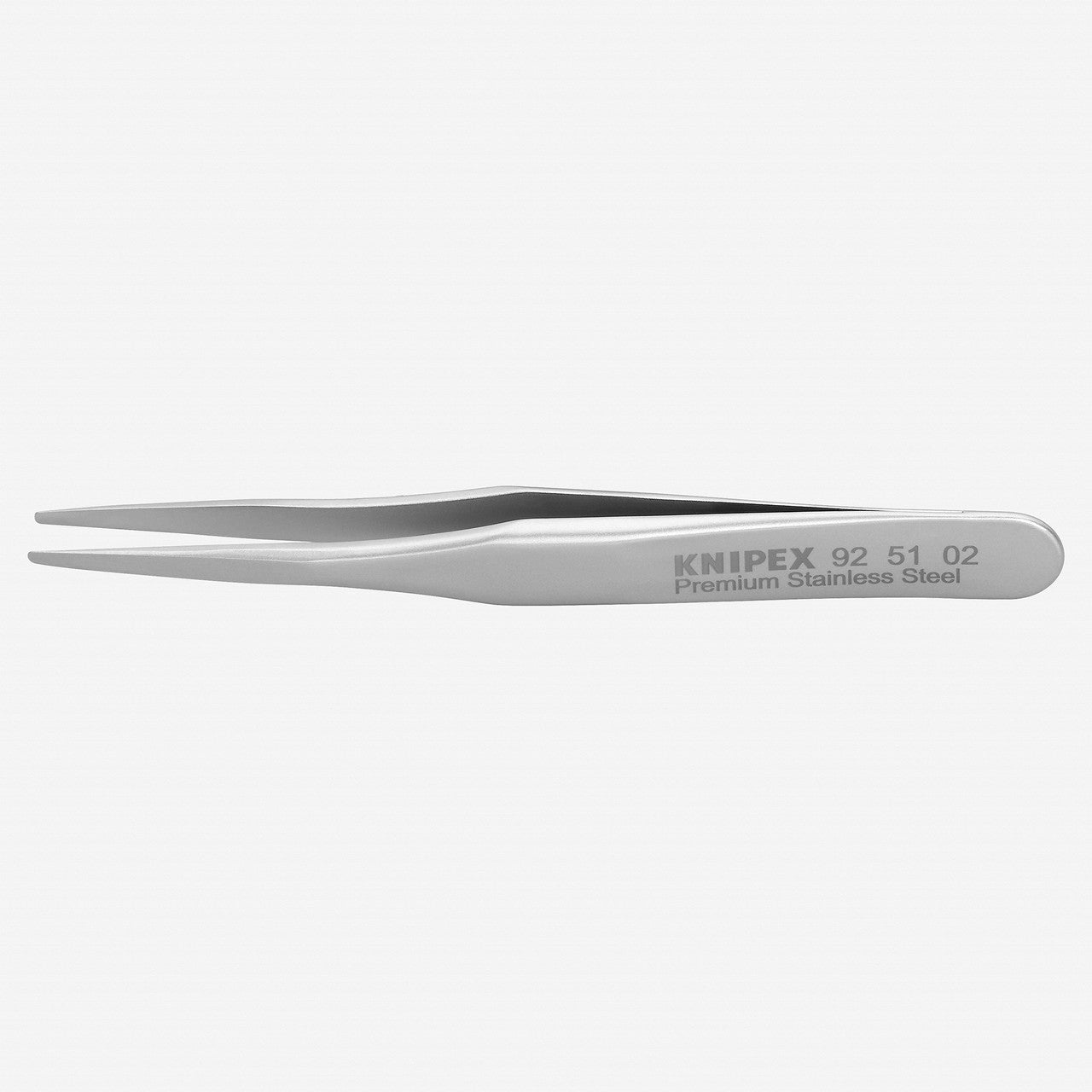 Knipex Stainless Steel Gripping Tweezers, Blunt Tips, 2.75" - 925102 - KC Tool