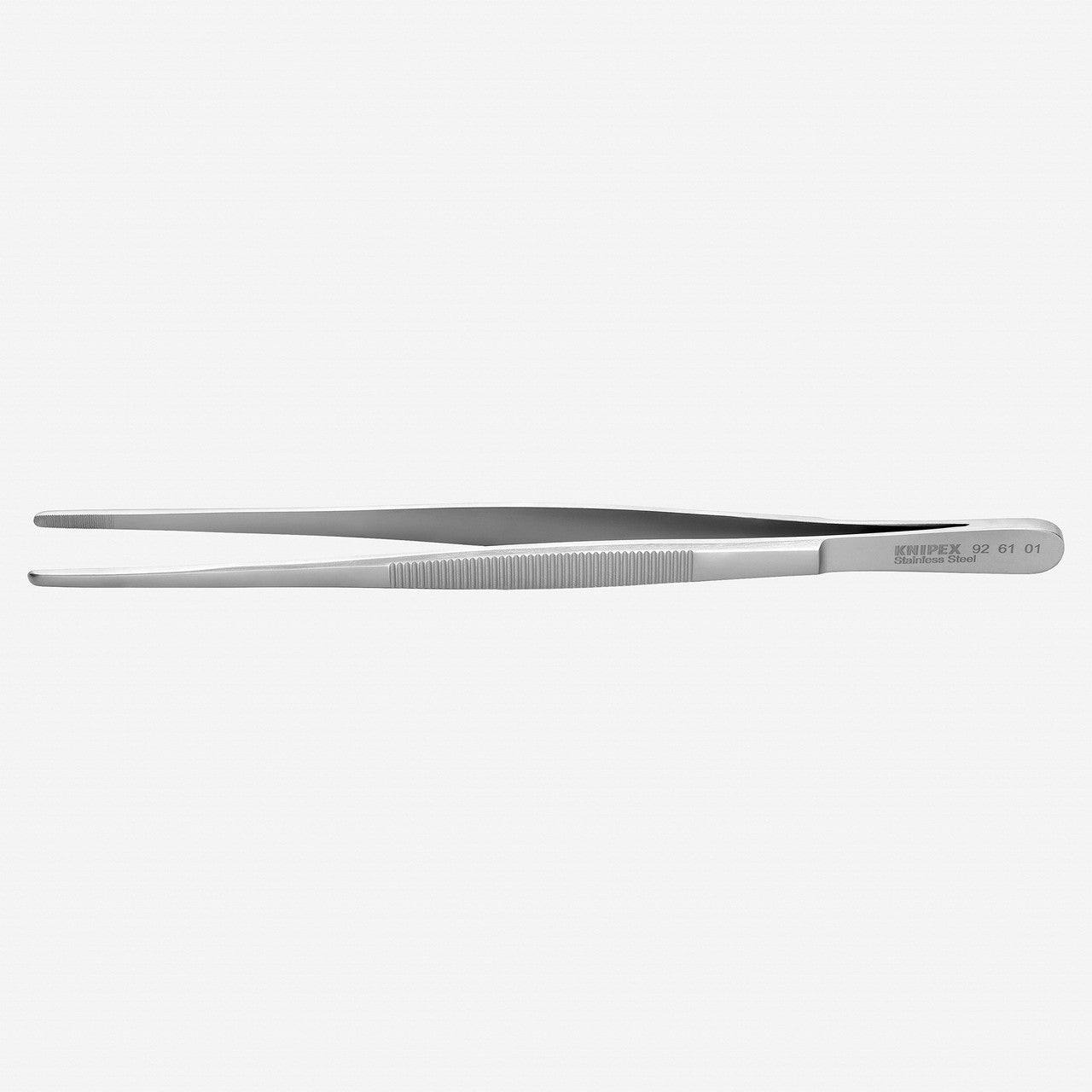 Knipex Stainless Steel Gripping Tweezers, Blunt Tips, 8" - 926101 - KC Tool