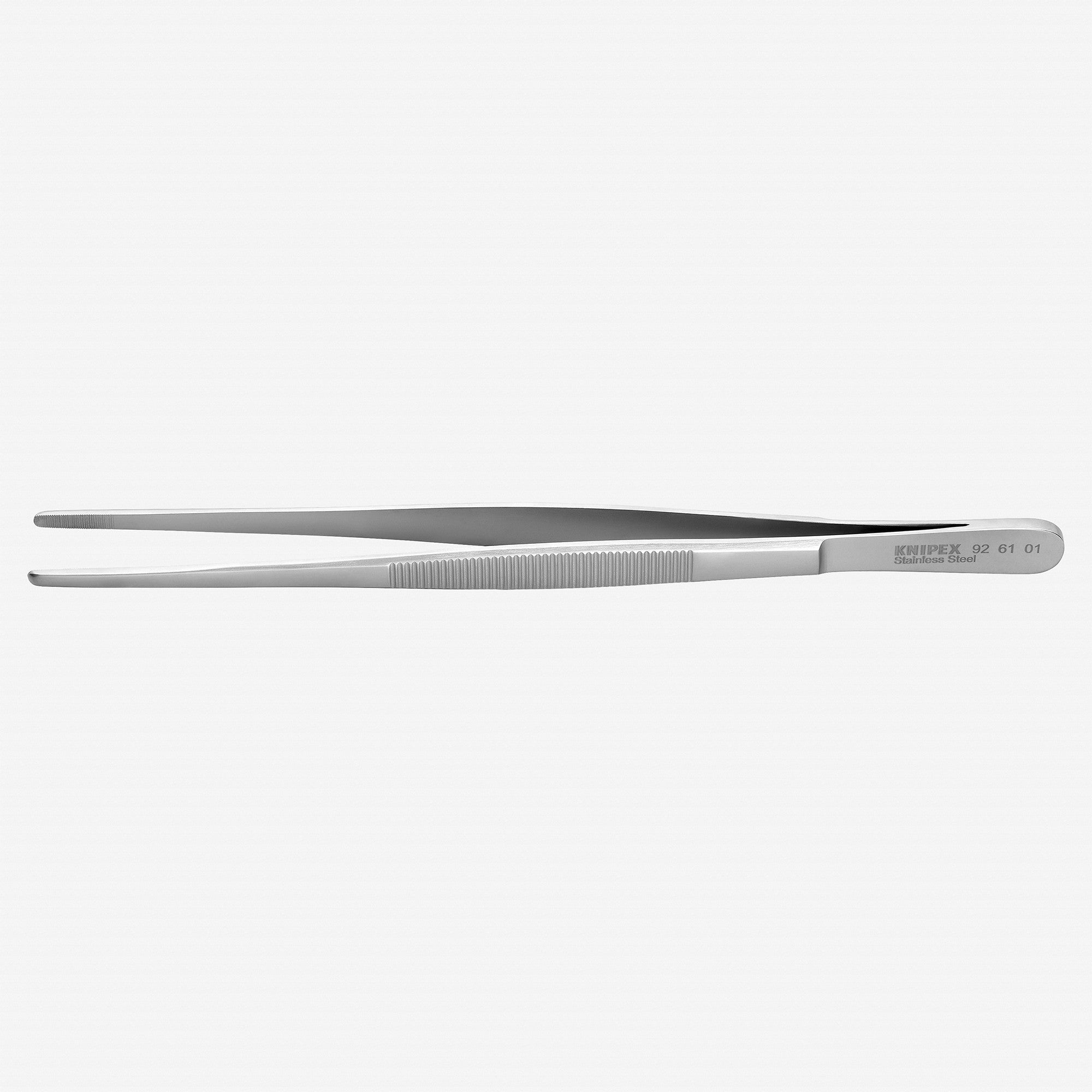 Knipex Stainless Steel Gripping Tweezers, Blunt Tips, 8" - 926101 - KC Tool