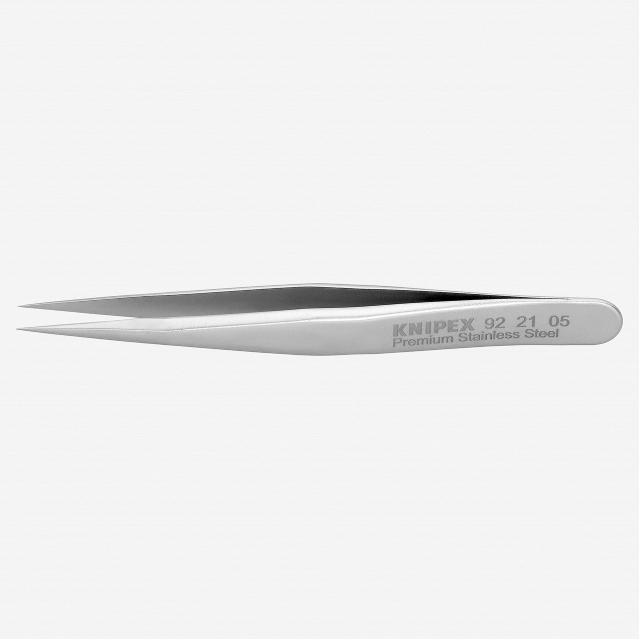 Knipex Stainless Steel Gripping Tweezers, Needle - Point Tips, 2.75" - 922105 - KC Tool