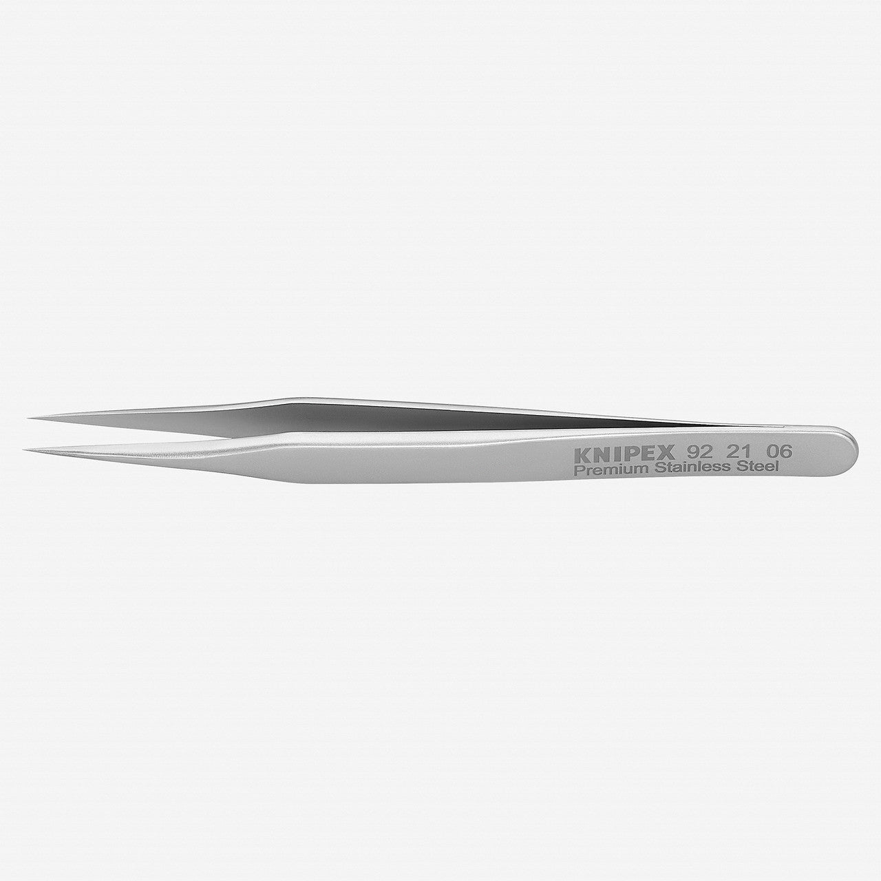 Knipex Stainless Steel Gripping Tweezers, Needle - Point Tips, 3.25" - 922106 - KC Tool
