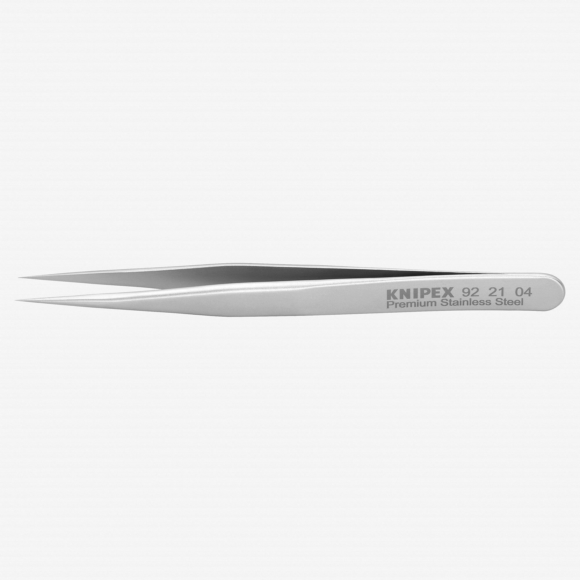 Knipex Stainless Steel Gripping Tweezers, Needle-Point Tips, 3.5" - 922104 - KC Tool