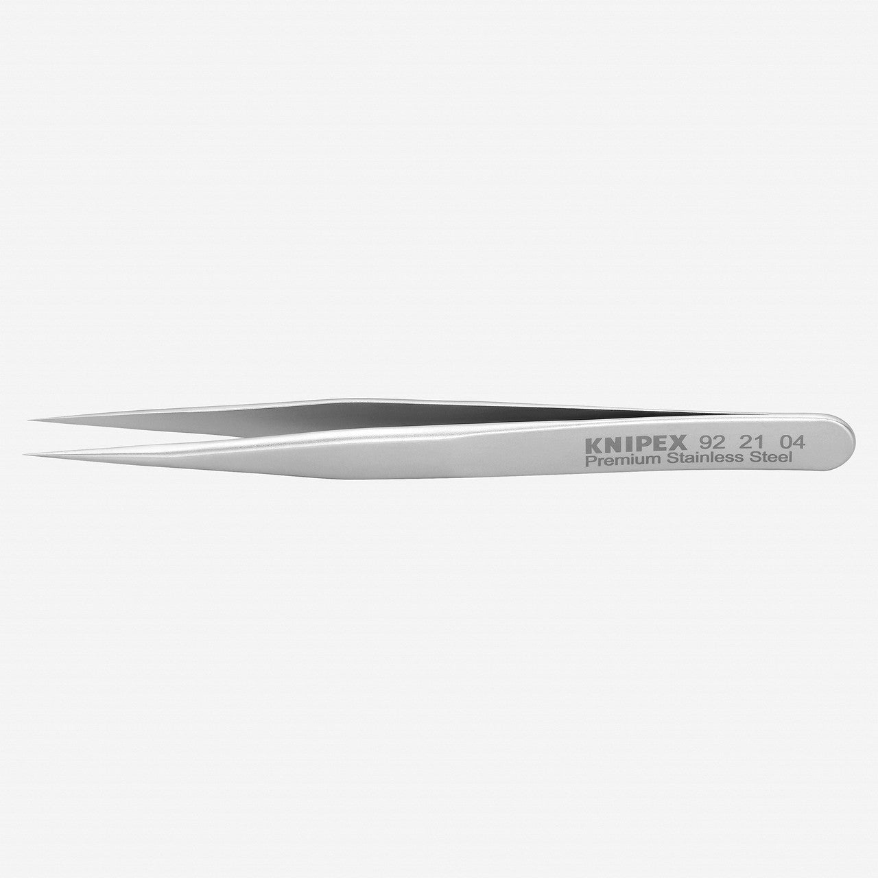 Knipex Stainless Steel Gripping Tweezers, Needle - Point Tips, 3.5" - 922104 - KC Tool