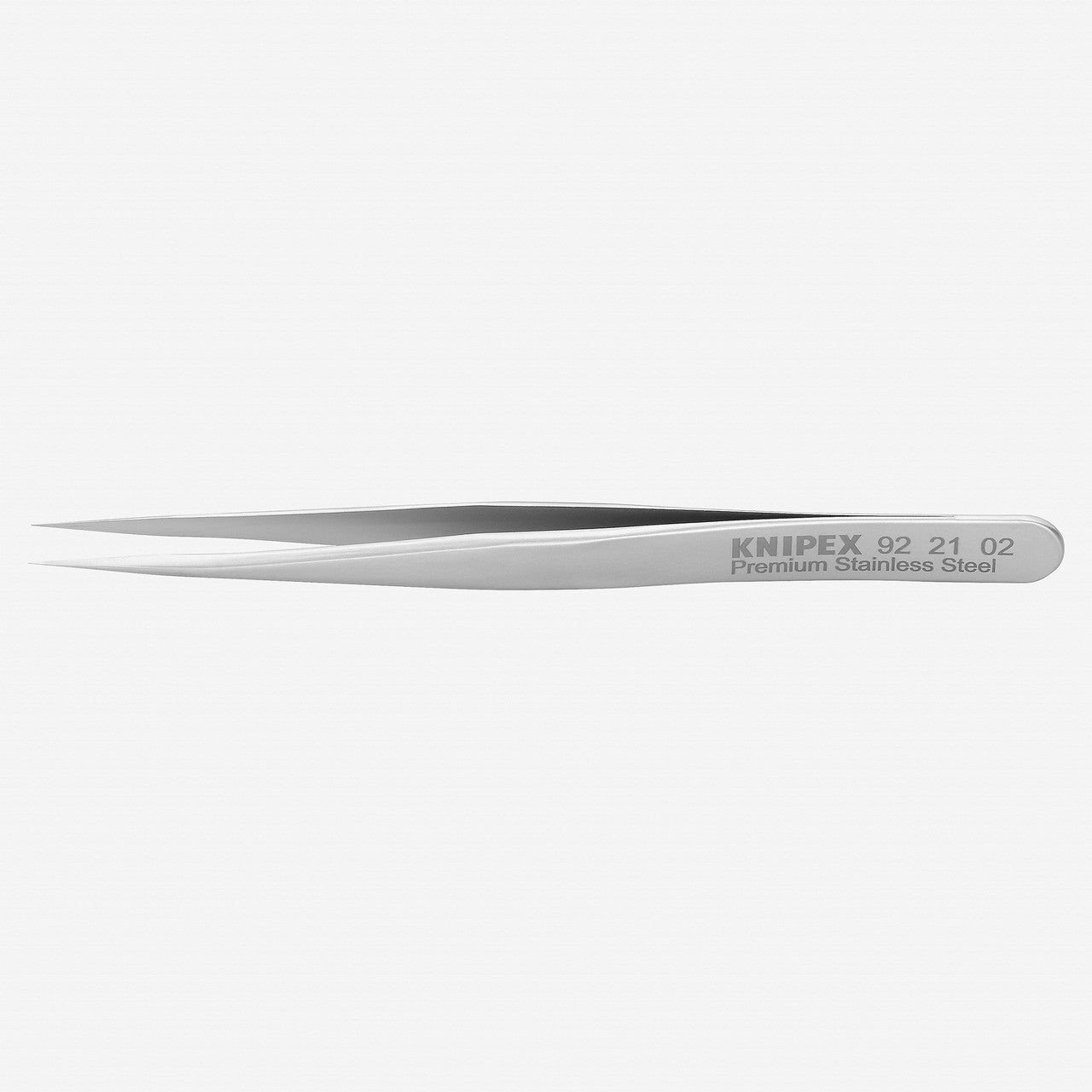 Knipex Stainless Steel Gripping Tweezers, Needle - Point Tips, 4.75" - 922102 - KC Tool