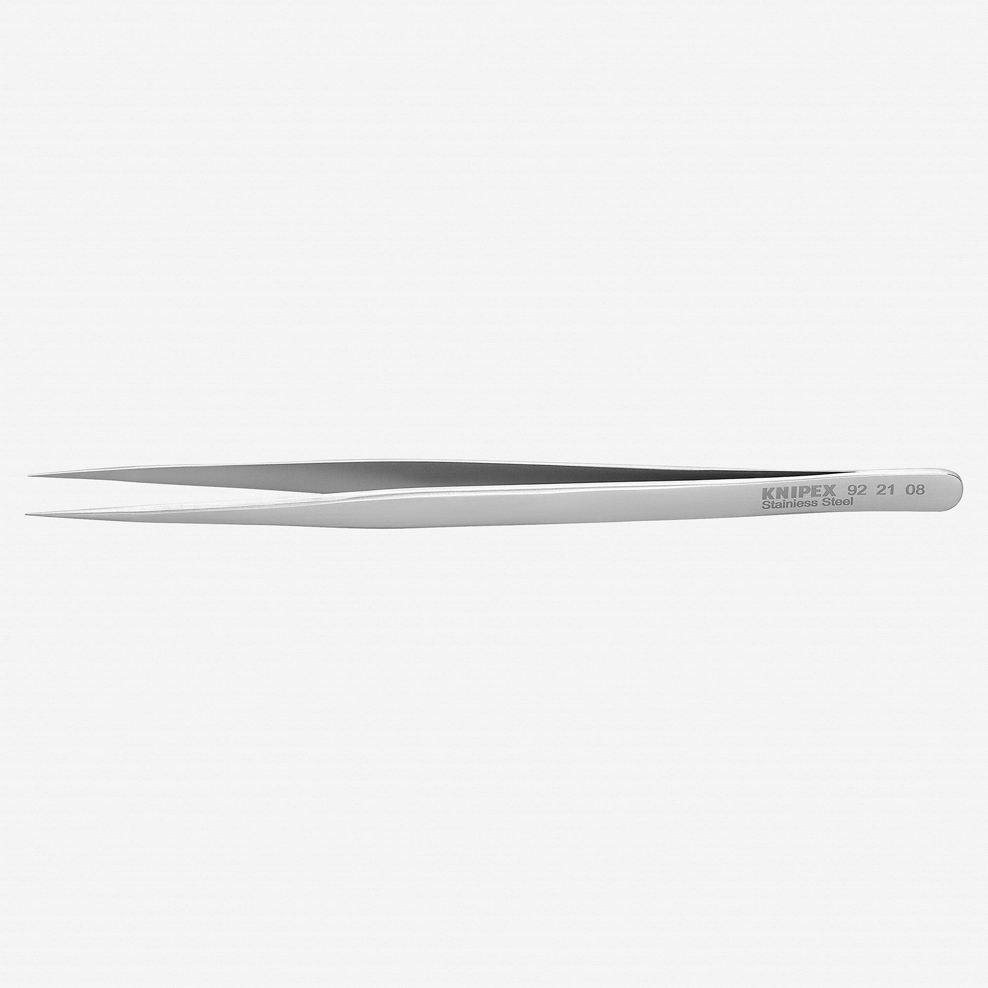 Knipex Stainless Steel Gripping Tweezers, Needle-Point Tips, 5.5" - 922108 - KC Tool