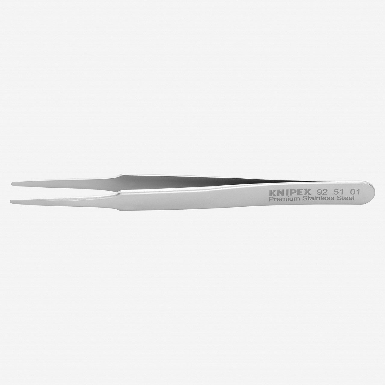 Knipex Stainless Steel Gripping Tweezers, Round Blunt Tips, 4.75" - 925101 - KC Tool