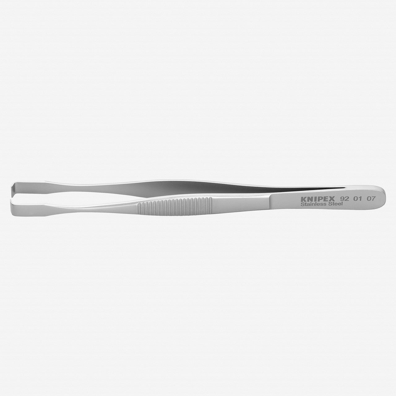 Knipex Stainless Steel Positioning Tweezers, Angled, 5.75" - 920107 - KC Tool