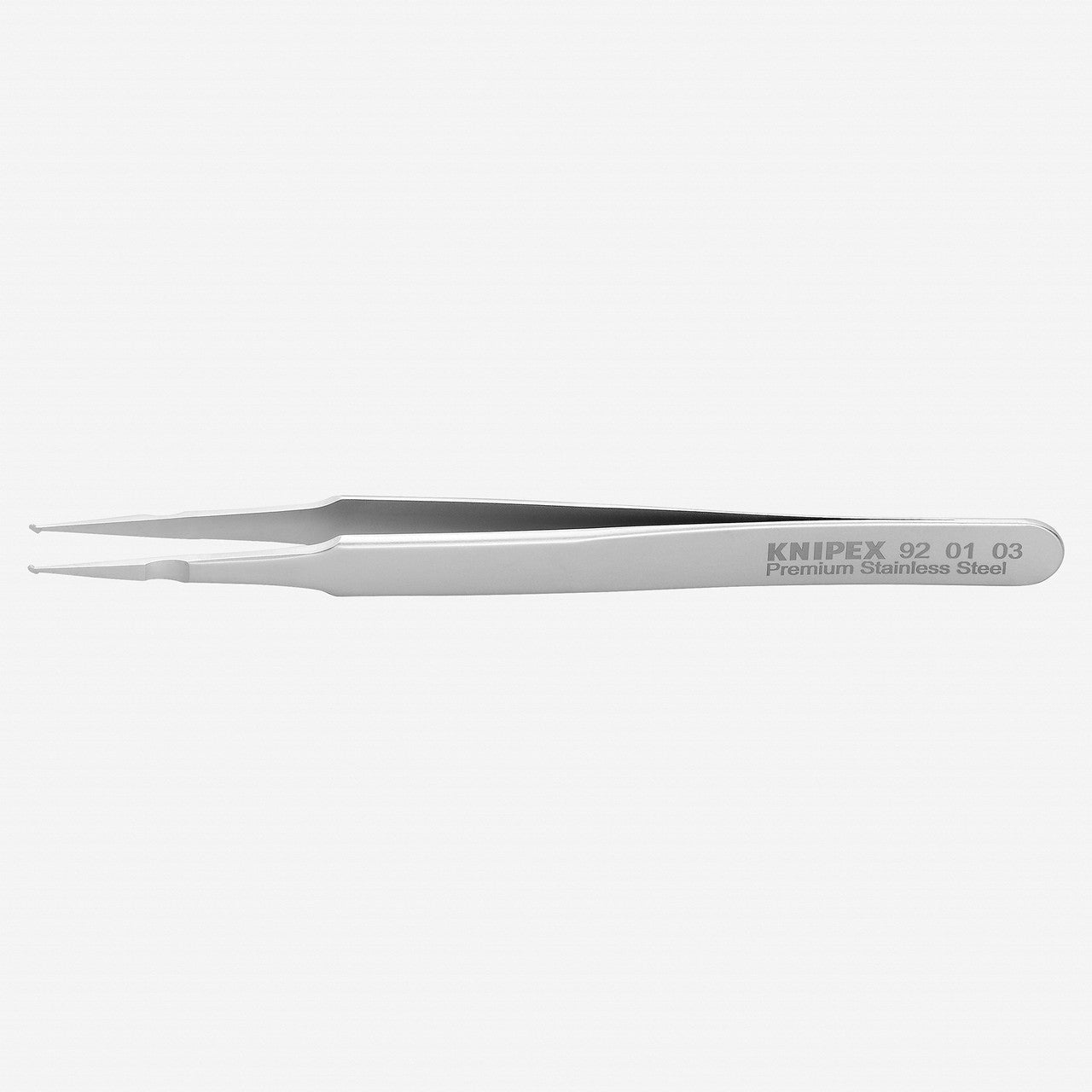 Knipex Stainless Steel SMD Positioning Tweezers, Straight, 4.75" - 920103 - KC Tool