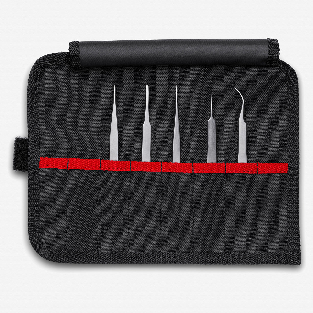 Knipex Stainless Steel Tweezer Set in Tool Roll, 5 Pieces - 920002 - KC Tool