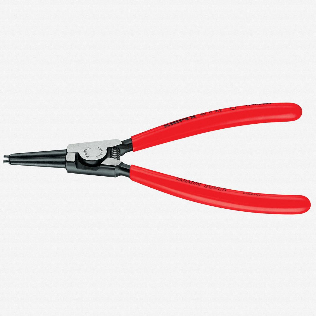 Knipex Straight Tip External Circlip Pliers 40 - 100 mm dia - Plastic Grip - 4611A3 - KC Tool